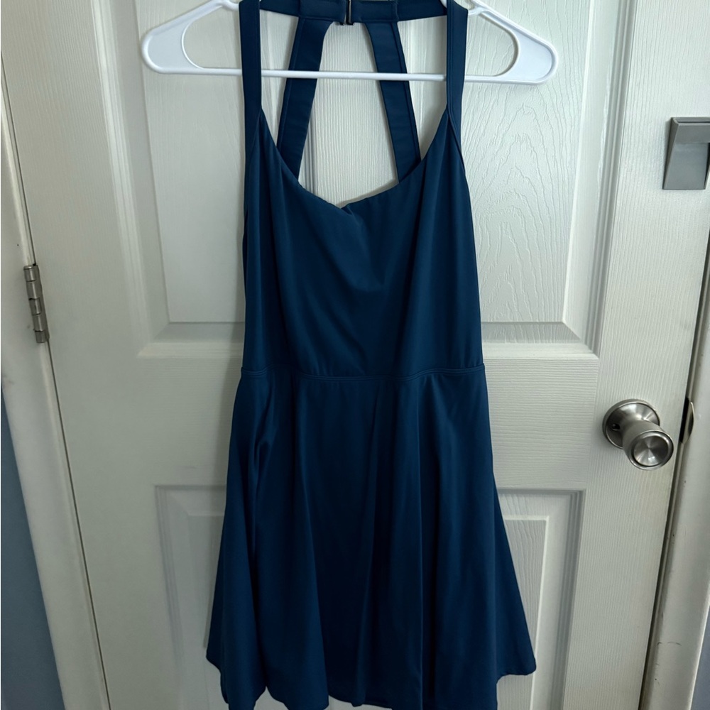 Halara Halter Mini Dress with Built in Pocketed Shorts L